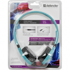 Наушники Defender Accord HN-048 (накладные закрытые для мобильный устройств, с микрофоном, 1.2m, бирюзовый)