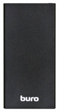 Внешний аккумулятор Buro RA-12000-AL-BK (литий-полимерный, 12000mAh, 2*USB - 3A, вход 1.5А, black)