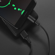 Кабель USB 2.0 Am - Type-C 1.0m (X25 Soarer, медь, 3A, быстрая зарядка, black) hoco