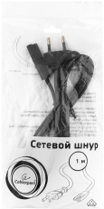 Кабель питания для аудио- и видеотехники (PC-184/2-1М, 1.0m, 0.5mm2, black) Cablexpert