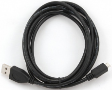 Кабель USB 2.0 Am - micro USB 3.0m (CCP-mUSB2-AMBM-10, медь, 2.1A, двойное экранирование, black) Cablexpert