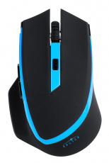 Мышь беспроводная Oklick 630LW (optical, 1600dpi, 2xAA, black-blue)