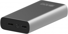 Внешний аккумулятор Hiper Metal 20K (литий-полимерный, 20000mAh, 2*USB 2.1A, вход 2А, space gray)