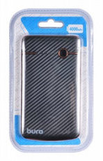 Внешний аккумулятор Buro RA-4000 (литий-полимерный, 4000mAh, 1*USB - 1A, вход 1А, black-red)