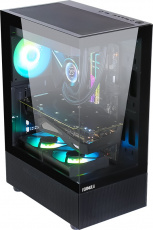 Корпус Formula Crystal Z1+ (без БП, ATX, USB3.0, 3x blue LED Fan, black)