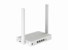 Роутер Keenetic DSL (KN-2010) (Ethernet/ADSL, 300Mbps, 2.4GHz, 4 ports, 100Mbps, 2 внешние несъёмные антенны 5dBi, USB, USB Printer/FTP Server/3G/4G/YOTA, white-grey)