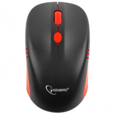 Мышь беспроводная Gembird MUSW-350 (optical, 1600dpi, аккумулятор, black-red)