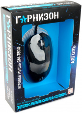 Мышь Гарнизон АЛГОЛЬ GM-780G (USB, optical, 2400dpi, игровая, RGB подсветка, soft-touch, 1.5m, black)
