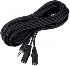 Кабель-разветвитель 3.5 Jack (m) - 2x 3.5 Jack (f) (CCA-415-5M-N, 5m, black) Cablexpert
