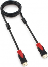 Кабель HDMI (m) - HDMI (m) 1.0m (CC-S-HDMI03-1M, 4K, ver.1.4, с позолоченными контактами, black-red) Cablexpert