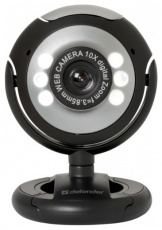 Web-камера Defender C-110 (0.3Mpx, 640x480, микрофон, универсальное крепление, black)