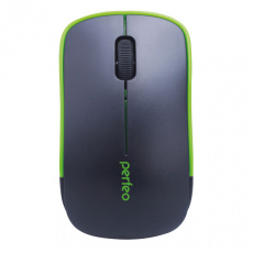 Мышь беспроводная Perfeo ASSORTY (PF-763-WOP-B/G, optical, 1000dpi, AA (нет в комплекте), black-green)