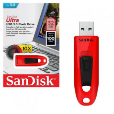 Флеш накопитель USB 3.0 32Gb SanDisk Ultra (SDCZ48-032G-U46R, 100Mb/s, black-red)