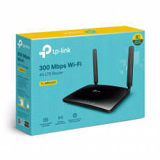 Роутер TP-LINK TL-MR6400 (300Mbps, 2.4GHz, 4 ports, 100Mbps, 2 внешние съёмные антенны, 4G LTE, Micro SIM, black)