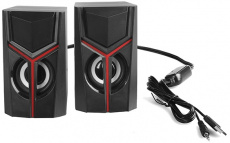 Колонки QUMO TRON AS007 (10W, USB, RGB подсветка, black)