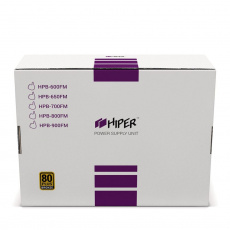 Блок питания Hiper 700W (HPB-700FM, 80+ Bronze, 140mm, 20+4+4+4, 3xPCI-E 6+2pin, 4*SATA, 3*HDD, Modular) RTL