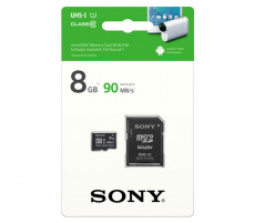 Карта памяти SDmicro Card 8GB Sony (SR8UY3A, Class 10, UHS-I, 90MB/s, адаптер SD)