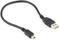 Кабель USB 2.0 Am - mini USB 0.3m (CC-5PUSB2D-0.3M, мультиразъём, экранированный, пакет, black) Cablexpert