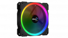 Вентилятор AeroCool Orbit (120x120x25mm, Hydro, 1200rpm, 14dBa, 3+4pin, RGB ready LED, black) RTL