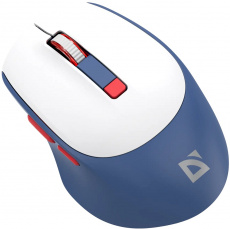 Мышь беспроводная Defender Belsa MB-249 (Bluetooth5.2/2.4GHz, optical, 3200dpi, аккумулятор 500mAh, blue-white)