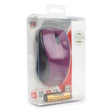 Мышь беспроводная Gembird MUSW-320 (optical, 1000dpi, AA, black-purple)