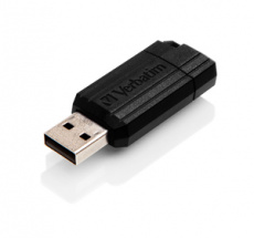 Флеш накопитель USB 2.0 32Gb Verbatim PinStripe (049064, black)