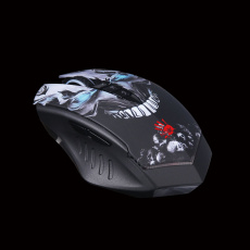 Мышь беспроводная A4Tech Bloody R80 (optical, 4000dpi, аккумулятор, игровая, skull)