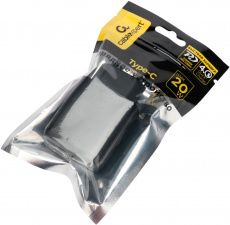 Адаптер питания скоростной Cablexpert MP3A-PC-60 (100-240V - USB Type-C, 5V-3А, 9V-2.2A, 12V-1.6A, 20W, быстрая зарядка, QC4.0, PD3.0, GaN, black)