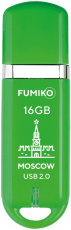 Флеш накопитель USB 2.0 16Gb FUMIKO MOSCOW (FMW-18, 30MB/s, green)