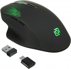 Мышь беспроводная Oklick 636LWC (optical, 1600dpi, аккумулятор, подсветка, soft-touch, black)