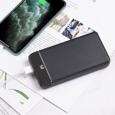 Внешний аккумулятор hoco J59A Famous (литий-ионный, 20000mAh, 2*USB 2A, вход 2A, black)