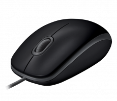 Мышь Logitech B110 Silent (USB, optical, бесшумный клик, 1000dpi, black)