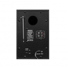 Колонки GINZZU GM-406 (40W, Bluetooth, ПДУ, FM, USB, SD, black)
