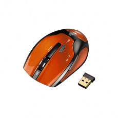 Мышь беспроводная Hama Milano (H-52390, optical, 1800dpi, 2xAAA, black-orange)