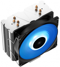 Вентилятор DEEPCOOL GAMMAXX 400 V2 BLUE (1150/1151/1155/1156/1200/1700/AM4/AM5, 120mm, Al, Hydro, 500-1650rpm, <28dBa, 4 тепловые трубки, DTH, 4pin, blue LED, 150W) RTL