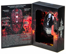 Мышь Oklick HELLFIRE 895G (USB, optical, 2400dpi, игровая, 1.5m, black)