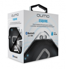 Колонки QUMO ESQUIRE (3W, портативные, аккумулятор 600mAh, Bluetooth, микрофон, громкая связь, AUX, FM, MicroSD, black)