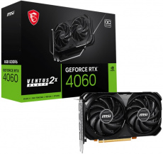 Видеокарта MSI GF RTX4060 OC 8Gb (GF RTX4060 VENTUS 2X BLACK 8G OC, 128bit, GDDR6, HDMI+3xDP) RTL