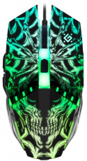 Мышь Defender Prototype GM-670L (USB, optical, 2400dpi, игровая, подсветка, 1.5m, black)