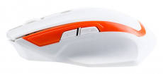 Мышь беспроводная Oklick 630LW (optical, 1600dpi, 2xAA, white-orange)
