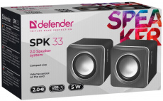 Колонки Defender SPK-33 (2x2.5W, USB, grey)