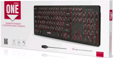 Клавиатура Smartbuy ONE (SBK-328U-K, USB, регулируемая подсветка, мультимедийная, 1.5m, black)