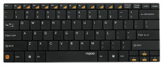 Клавиатура беспроводная Rapoo E6100 (Bluetooth, мультимедийная, ультратонкая, с основой из нержавеющей стали, black)