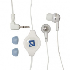 Наушники Defender MPH-217 (затычки, без микрофона, 1m, white)