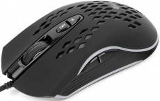 Мышь Gembird MG-580 (optical, 3200dpi, RGB подсветка, игровая, soft-touch, 1.8m, black)