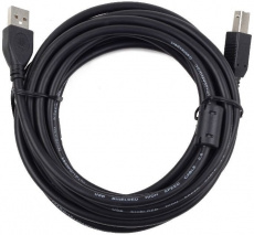 Кабель USB 2.0 Am - Bm 3.0m (CCF2-USB2-AMBM-10, 2 ферритовых кольца, экранированный, black) Cablexpert