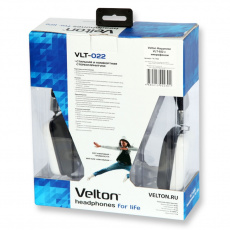Наушники Velton VLT-022 (накладные закрытые, с микрофоном, 1.8m, black-white)