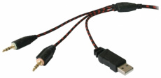 Наушники Redragon RIDLEY (полноразмерные закрытые, c микрофоном, игровые, 2.2m, black-red)