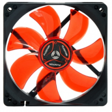 Вентилятор Floston Red Impeller 120P (120x120x25mm, 2xBall, 1800rpm, 25dBa, 3+4pin, black-red) RTL