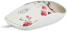 Мышь QUMO Serenity M43 (USB, optical, 1000dpi, синяя подсветка, 1.5m, waterprinting)